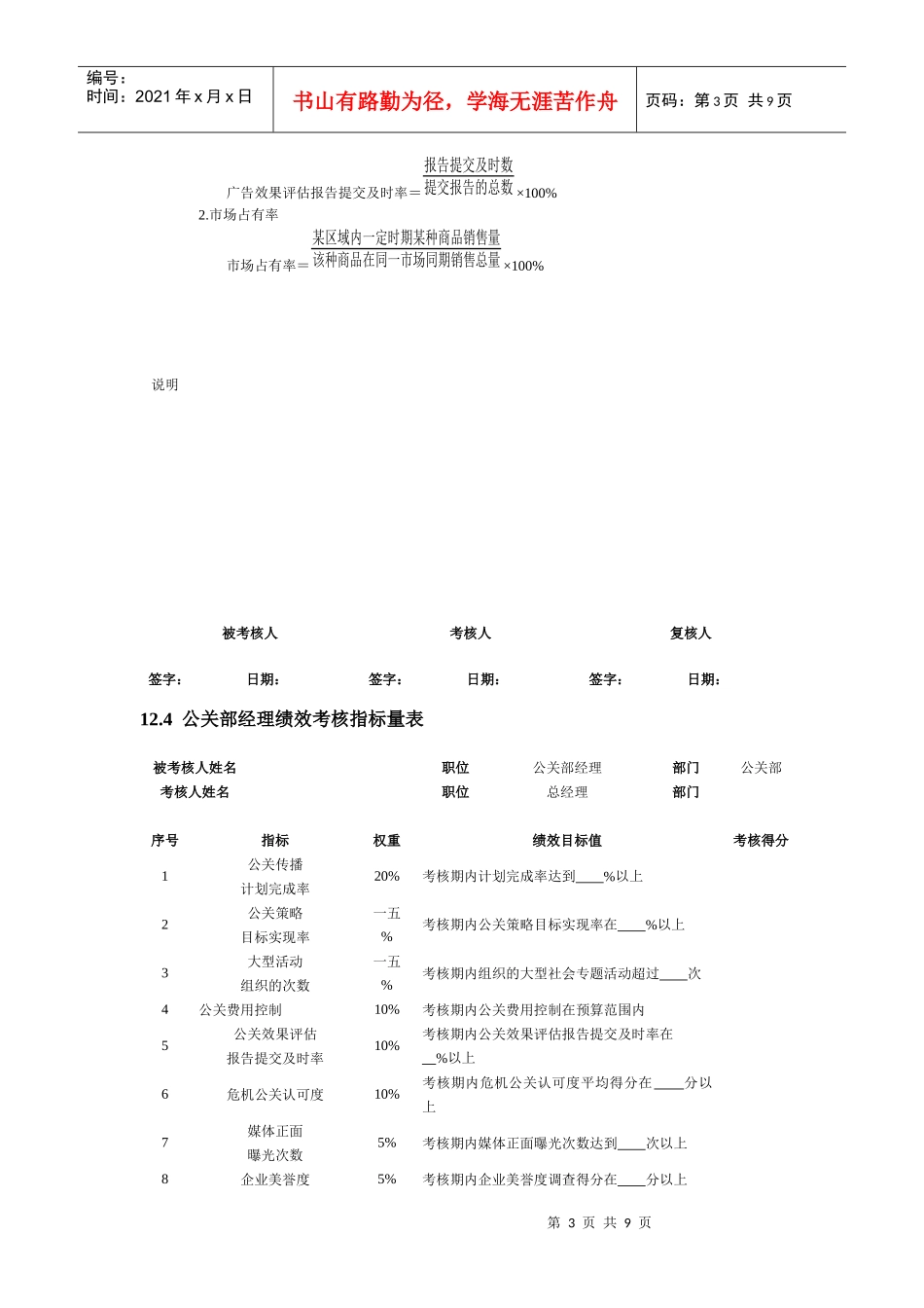广告公关人员绩效考核指标_第3页
