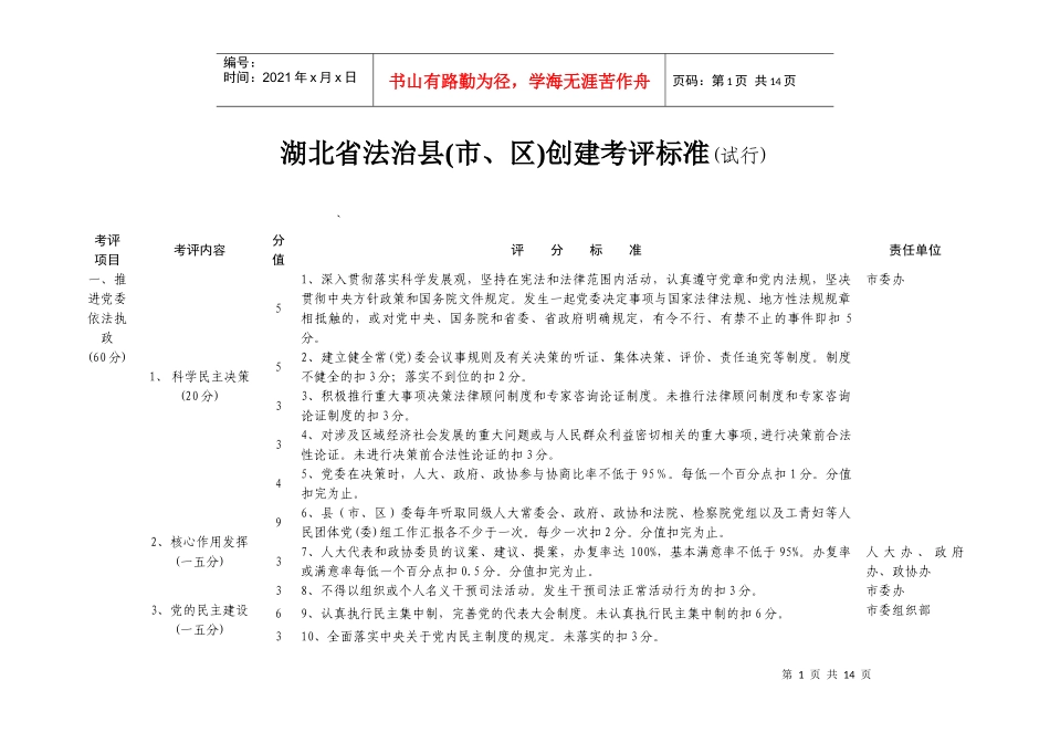 法治县(市_区)创建考评标准_第1页