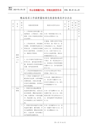综采工作面考核细则