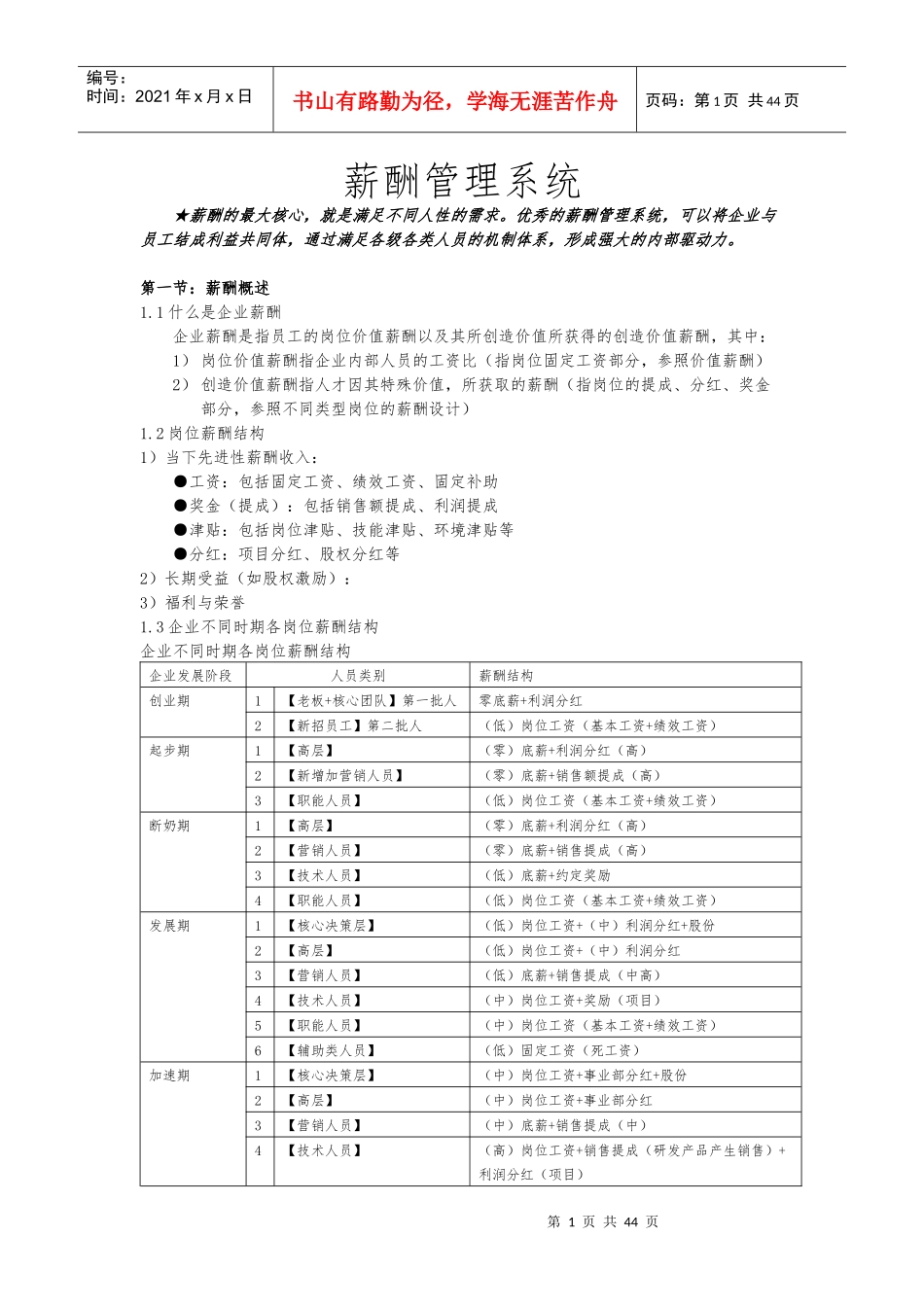 薪酬管理系统教材_第1页