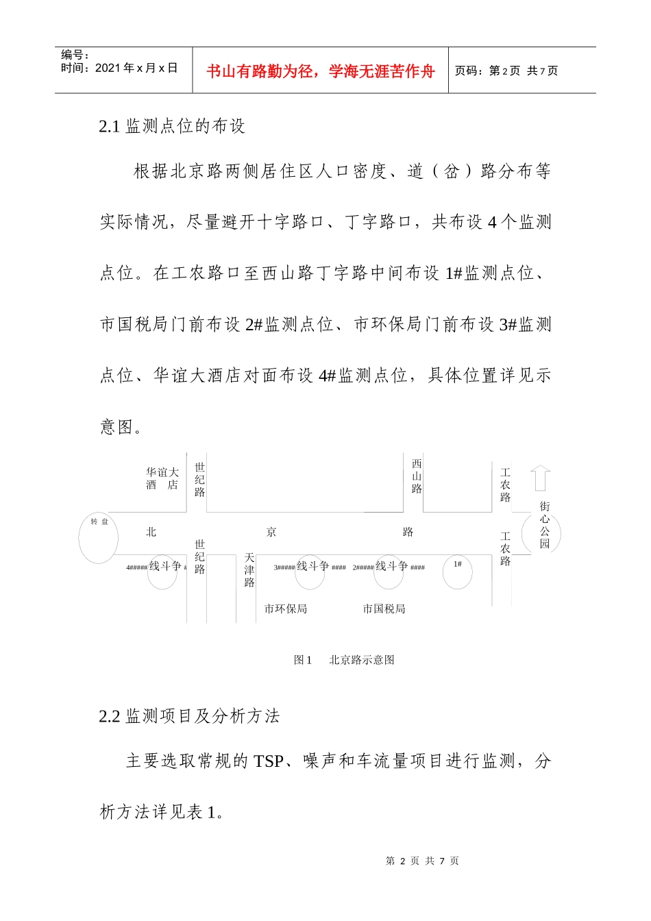 白银市北京路段部分污染物监测与分析_第2页