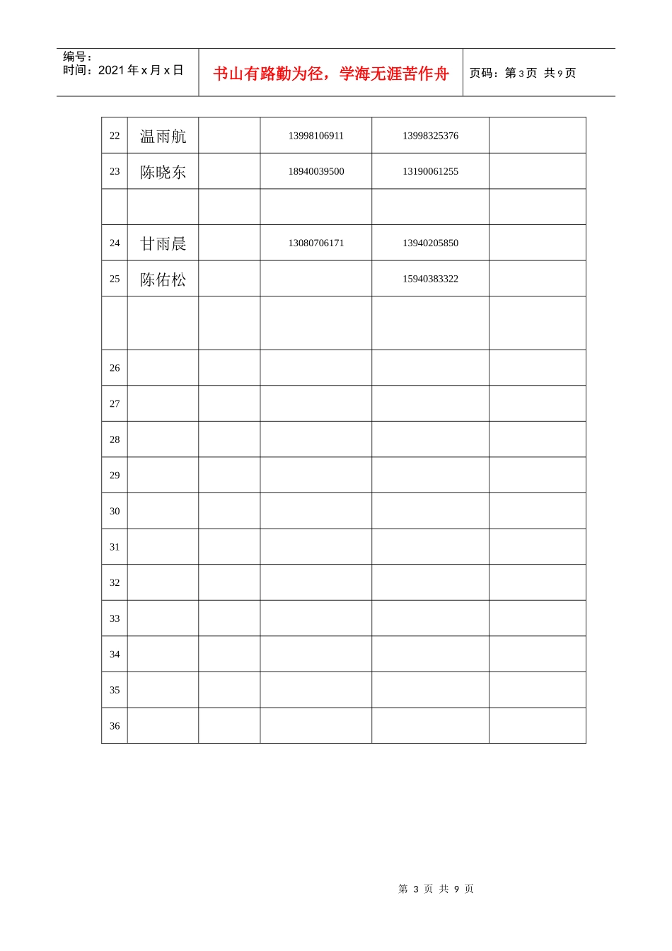 班主任工作手册三年四班_第3页