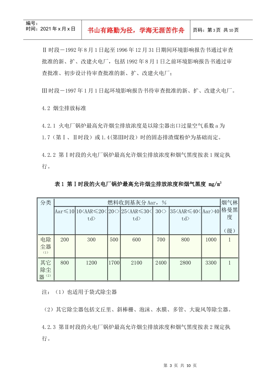 火电厂大气污染物排放标准_第3页