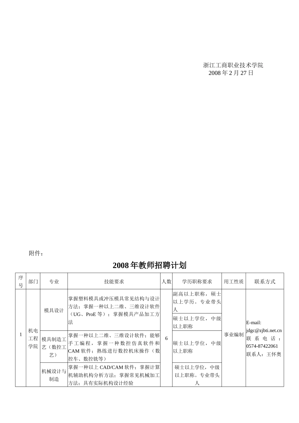 浙江工商职业技术学院招聘公告-欢迎光临-宁波市人事局网站_第2页