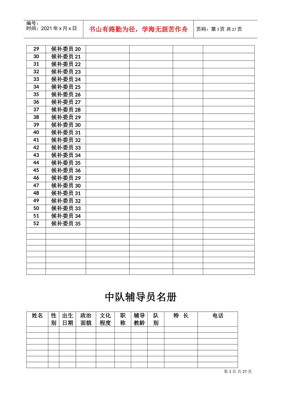 某某小学大队委员会工作手册_第3页