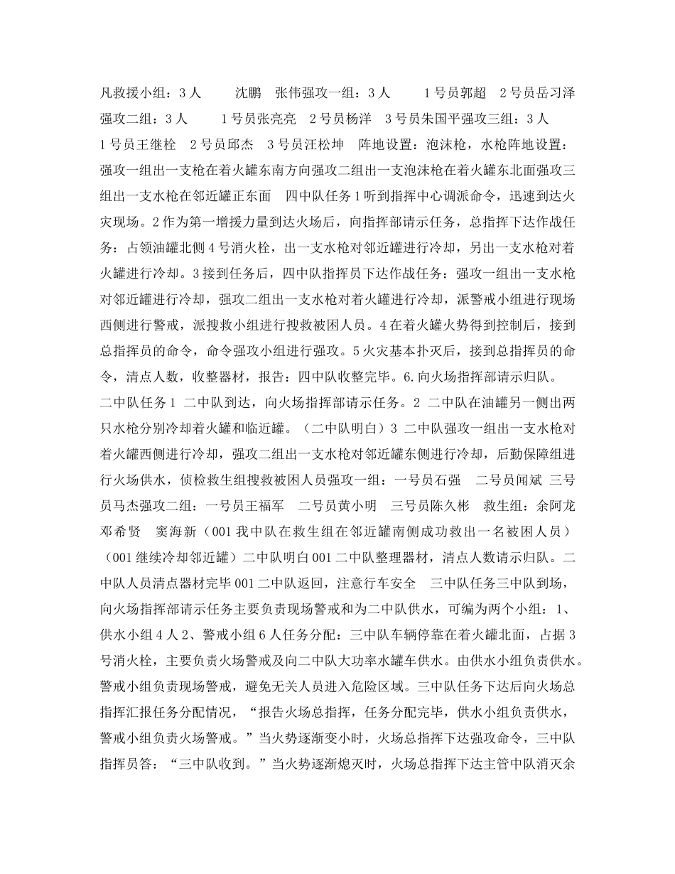 《安全管理应急预案》之油罐火灾灭火演练预案 _第2页