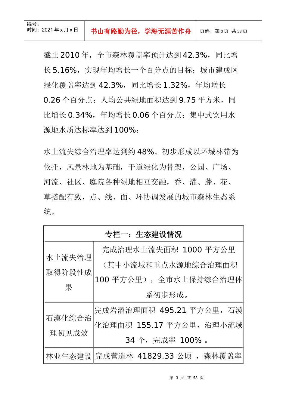 贵阳市“十二五”生态建设和环境保护专项规划_第3页