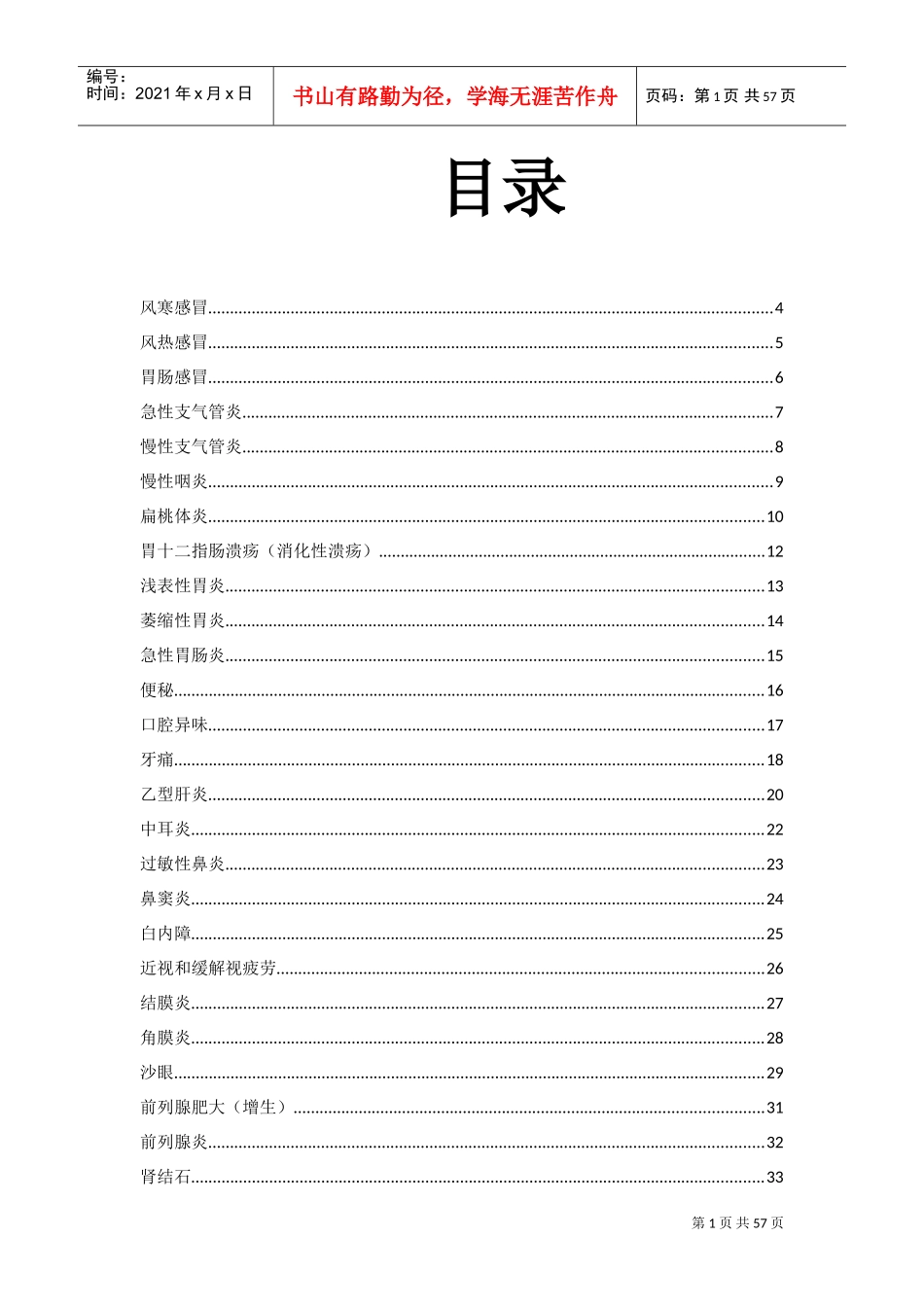 药店员工专业知识学习手册(DOC57页)_第1页