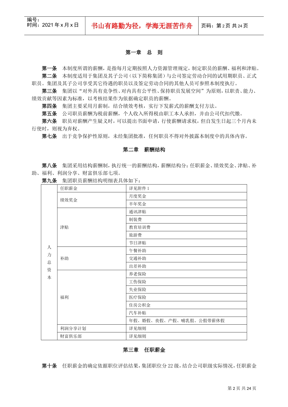 某某公司薪酬福利制度汇编_第2页