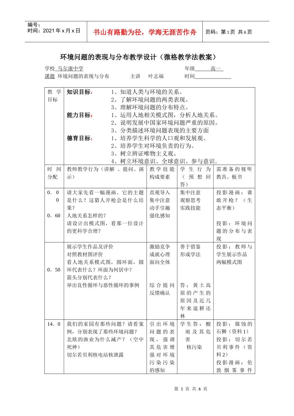 环境问题的表现与分布_第1页