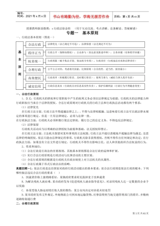 系统强化班行政法讲义
