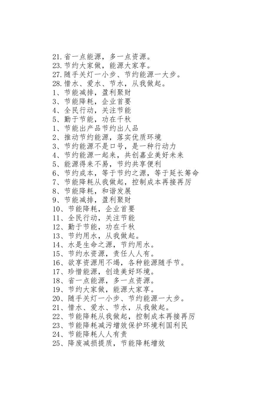 会议室节能降耗标语集锦_第2页