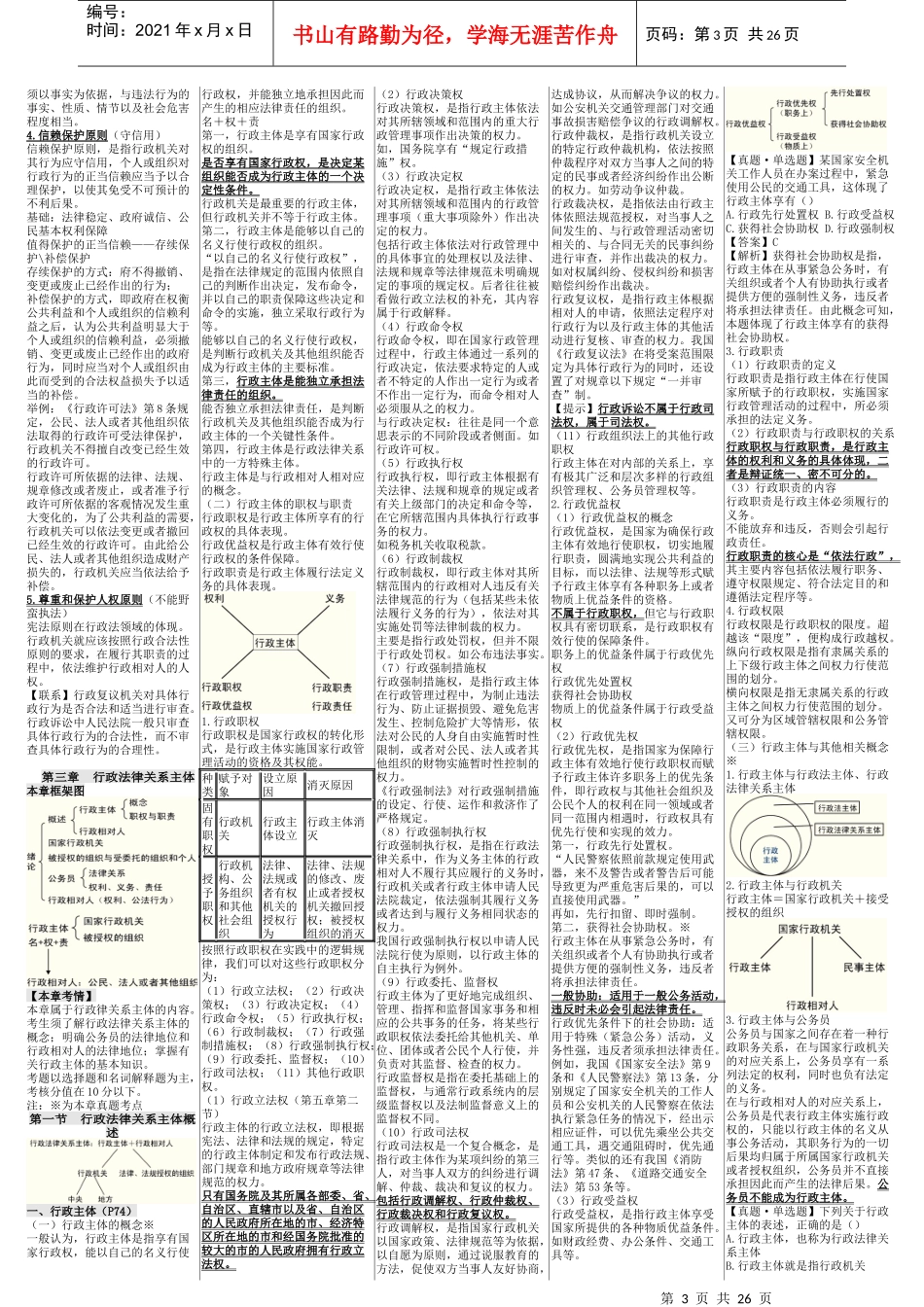 江苏自考00261行政法学笔记大全_第3页