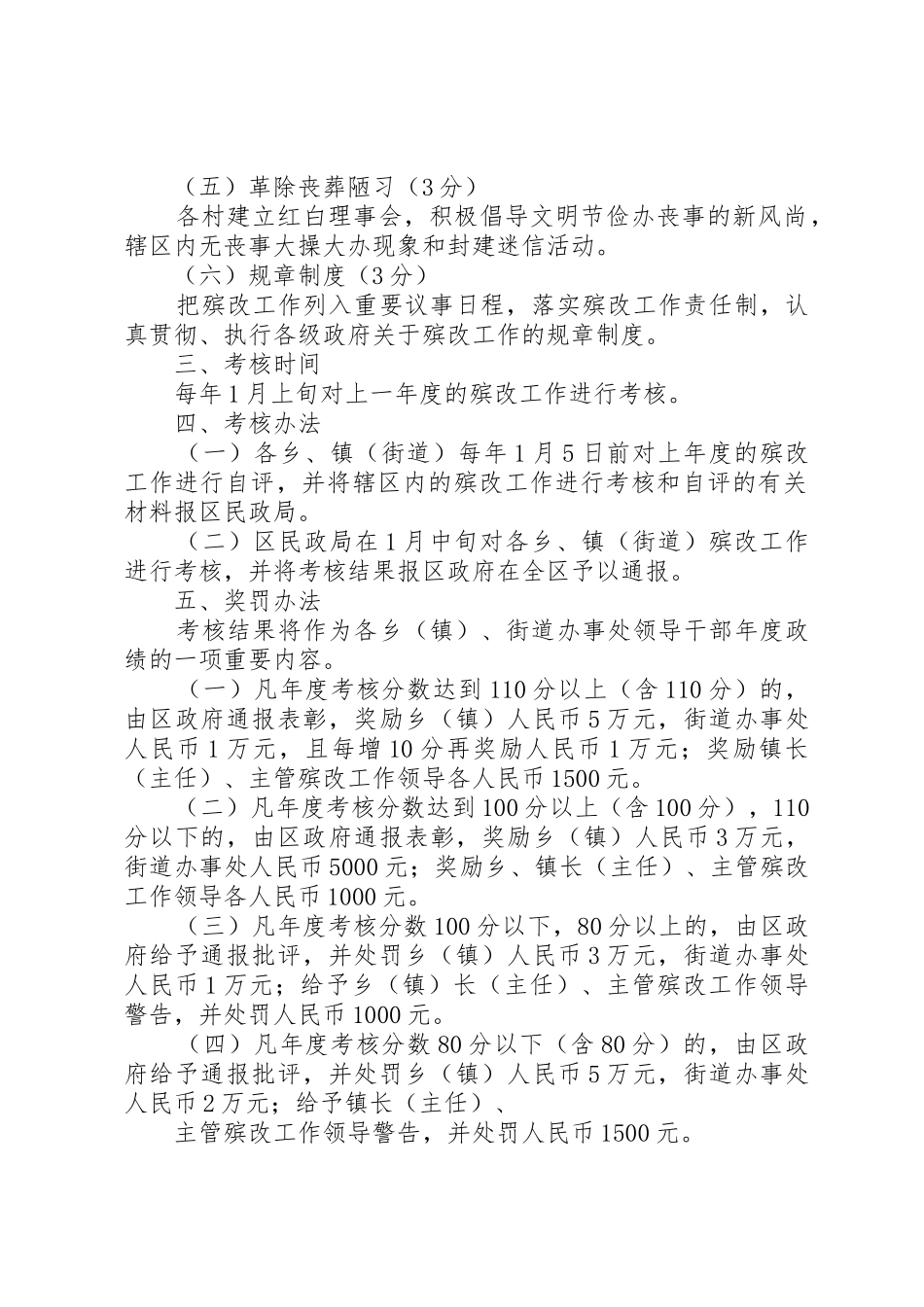 某某区殡葬改革工作奖罚考核管理规章制度_第2页