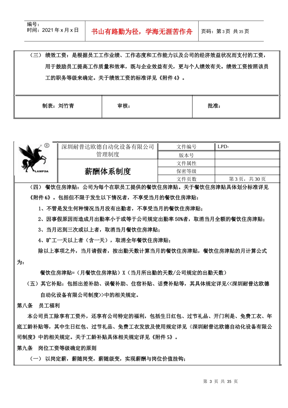 薪酬体系制度XXXX版_第3页