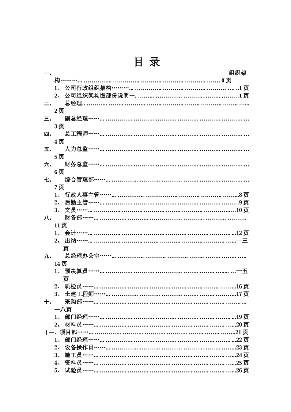 某建设工程公司部门职能及岗位职责汇编_第2页
