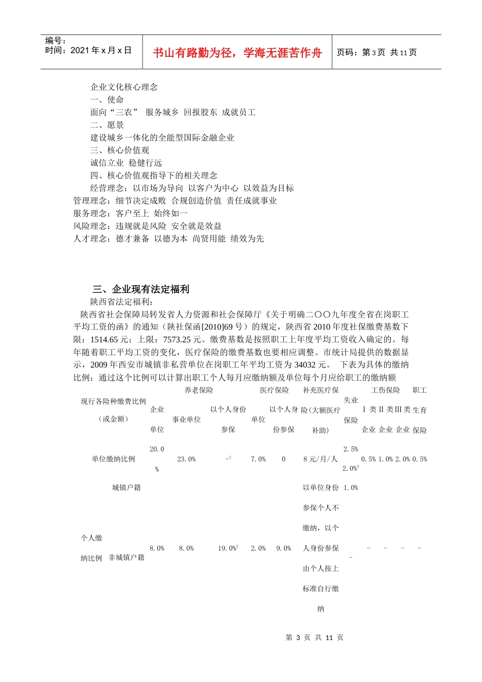 某银行员工福利计划手册_第3页