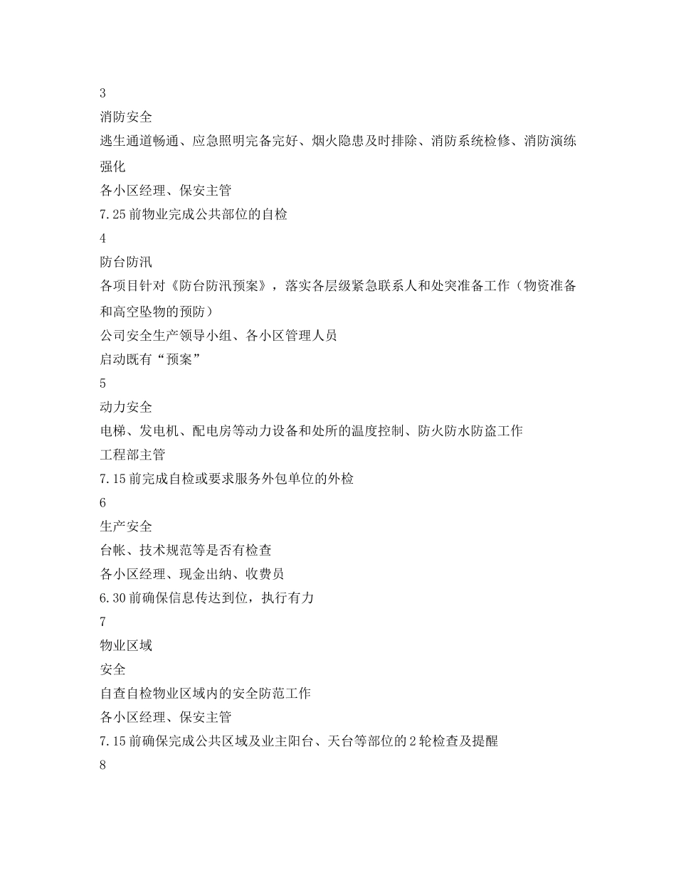 《安全管理资料》之物业安全生产方案 _第2页