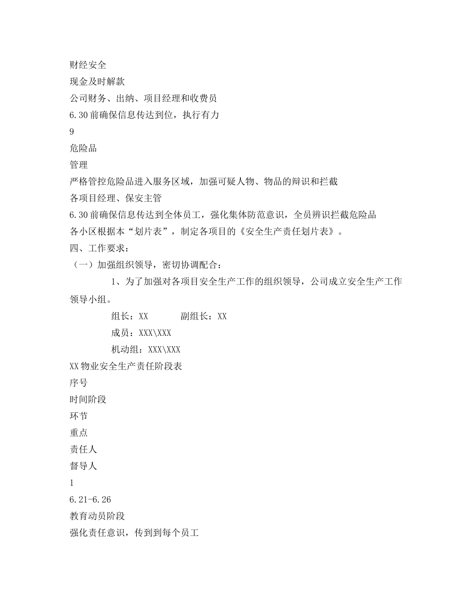 《安全管理资料》之物业安全生产方案 _第3页