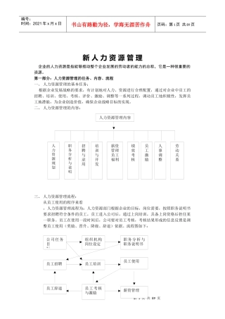 行政人事人力资源全套表格模版