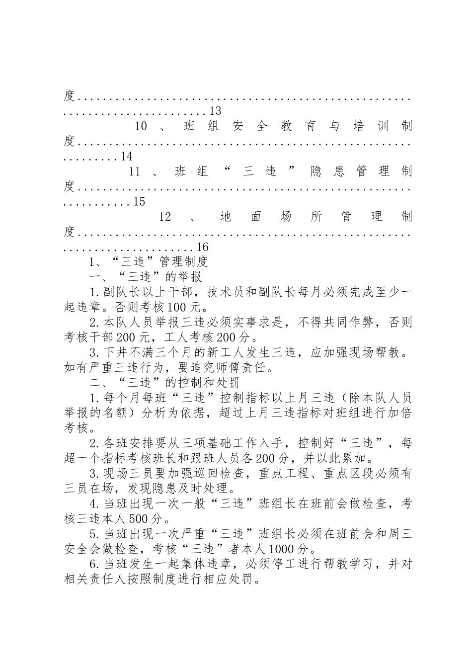 综掘队组标准化管理规章制度及考核办法 _第2页