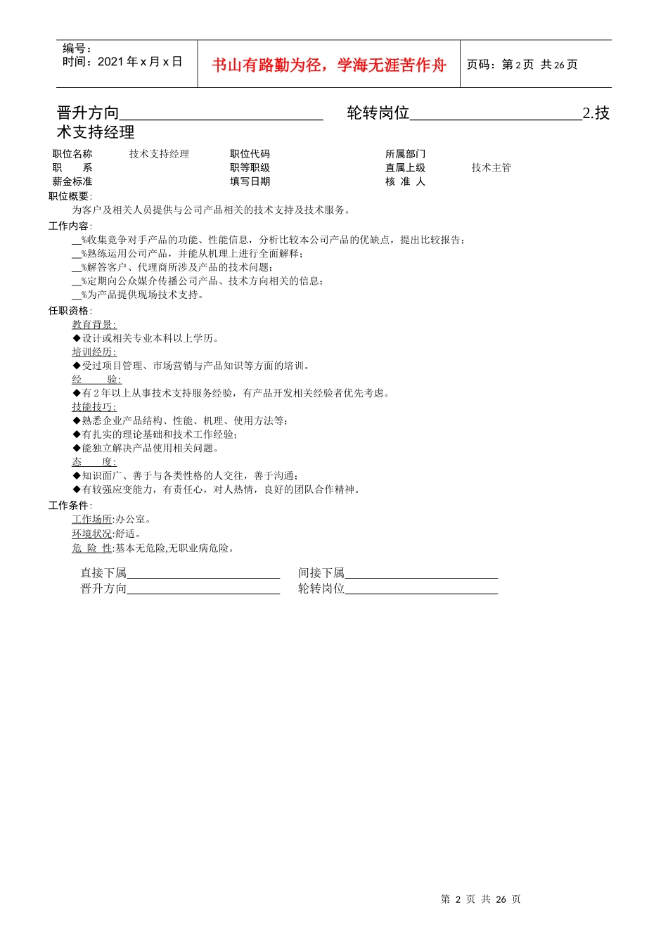 某公司组织结构图与技术部岗位职责_第2页