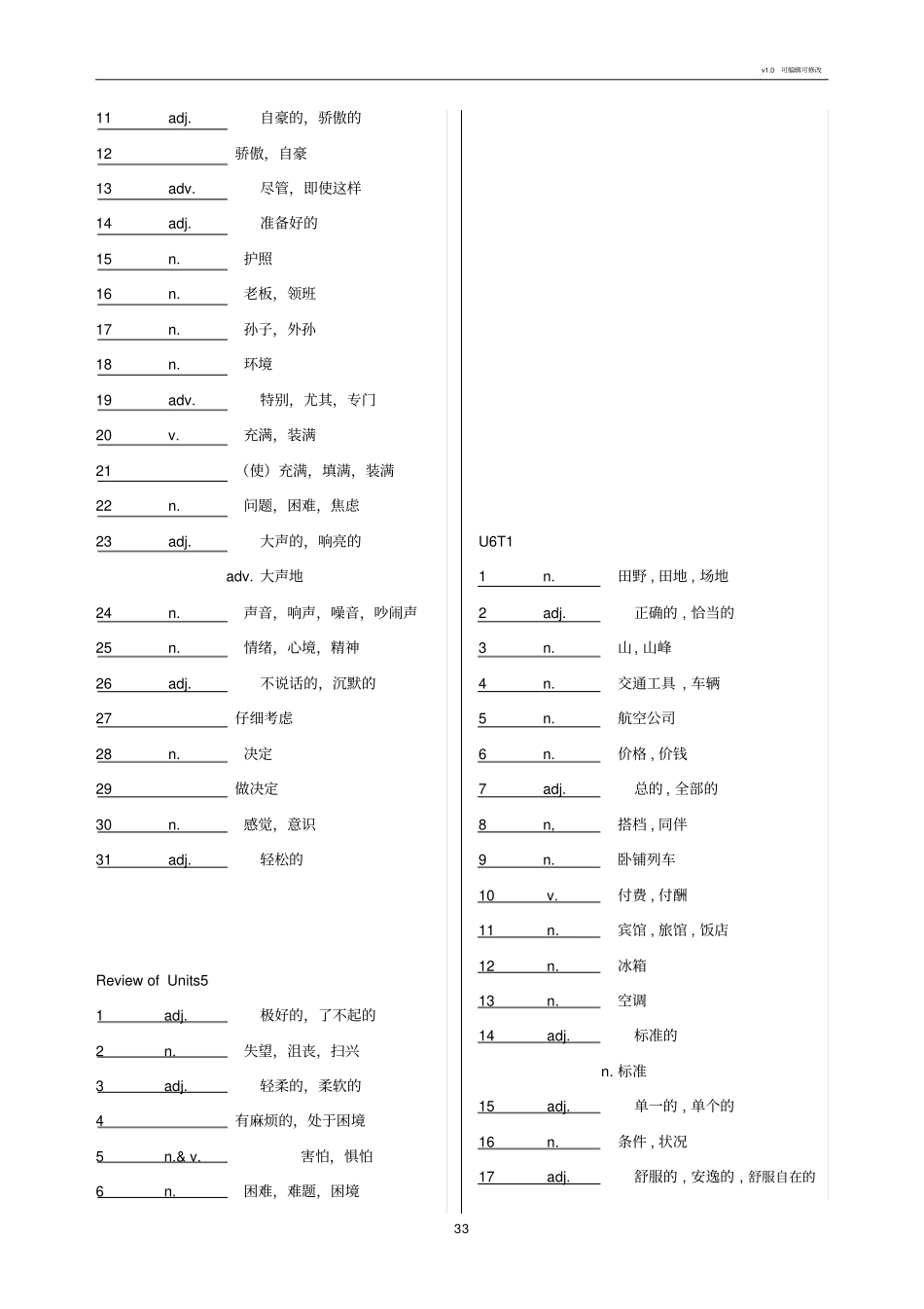仁爱版八年级下册英语单词默写版(与英语课本绝对对应)_第3页
