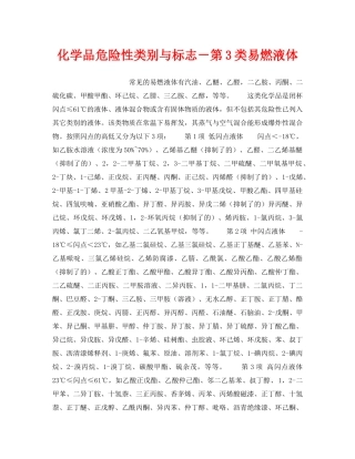 《安全教育》之化学品危险性类别与标志－第3类易燃液体 