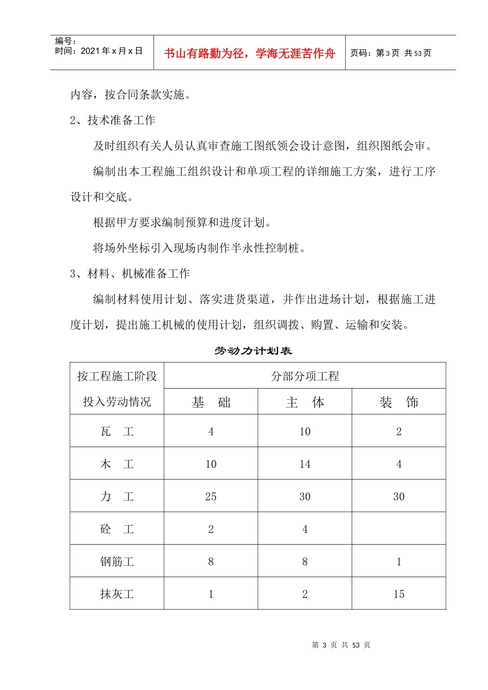 电局新建办公楼、食堂施工组织设计方案培训资料_第3页