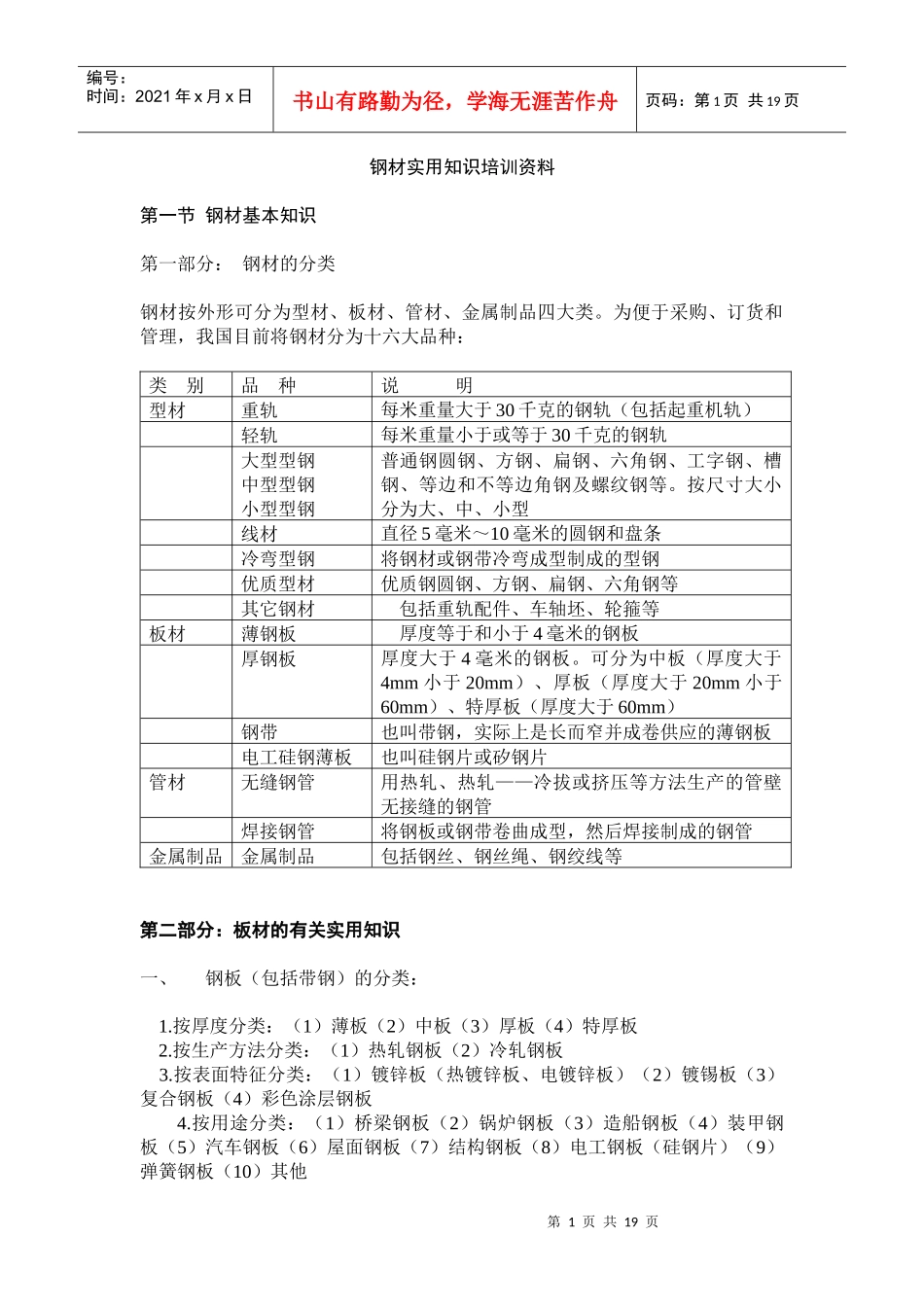 钢材实用知识培训资料_第1页