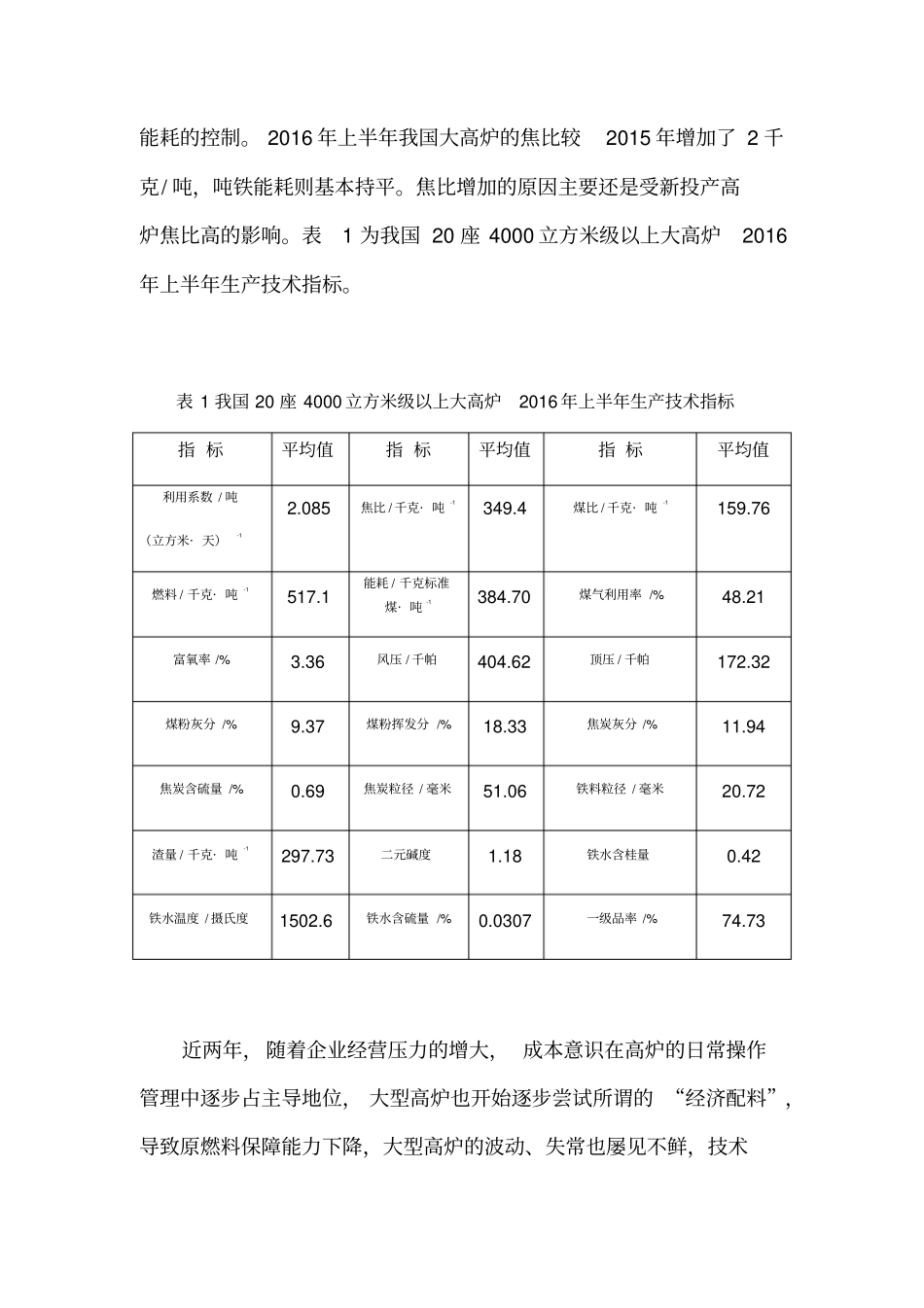 我国大型高炉生产现状分析及展望_第3页