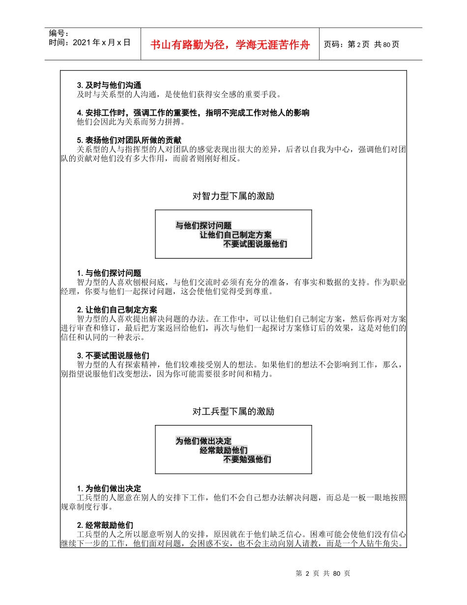 职业经理十项管理技能训练-个人发展类(doc 78)_第2页