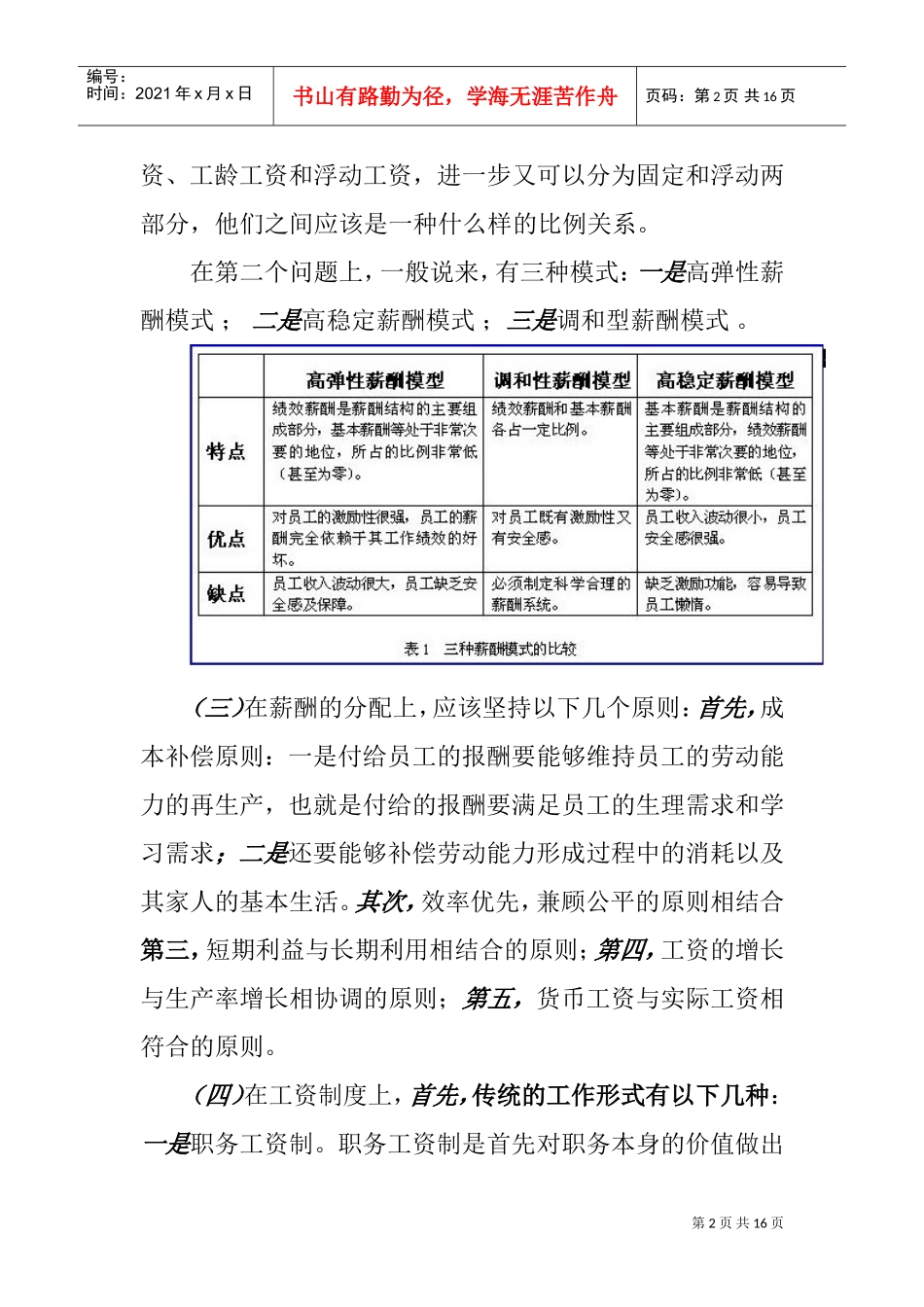 薪酬管理提纲_第2页