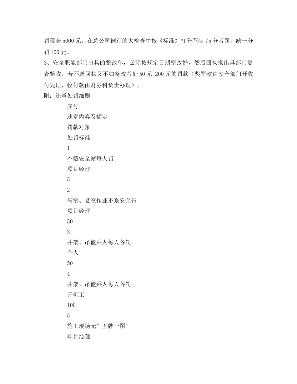 《安全管理制度》之建筑企业考核奖罚制度 _第2页