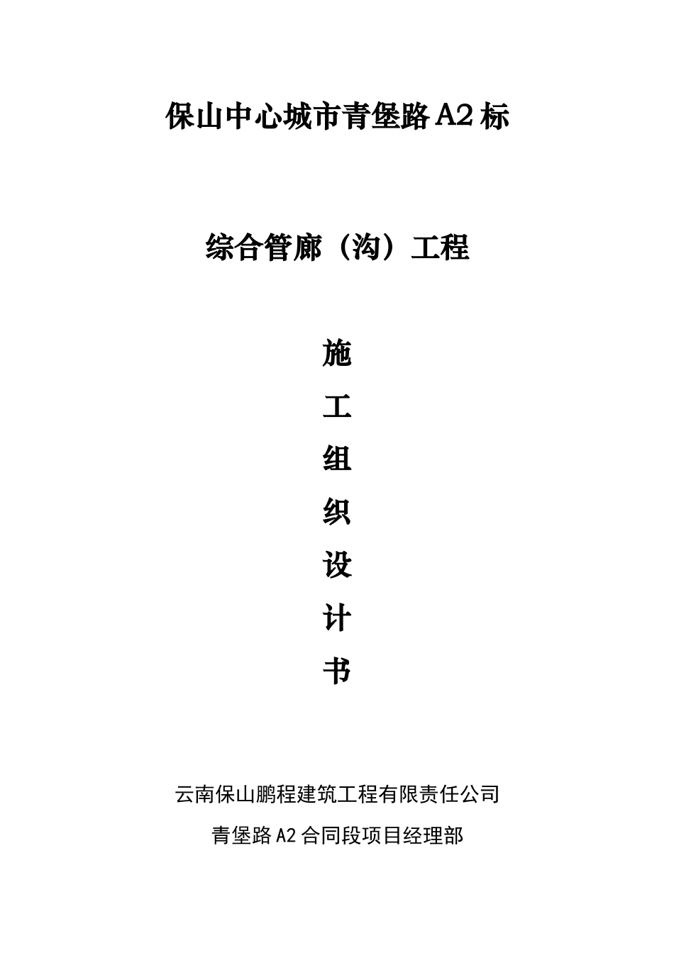 综合管廊施工方案培训资料_第1页