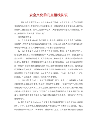 《安全文化》之安全文化的几点粗浅认识 