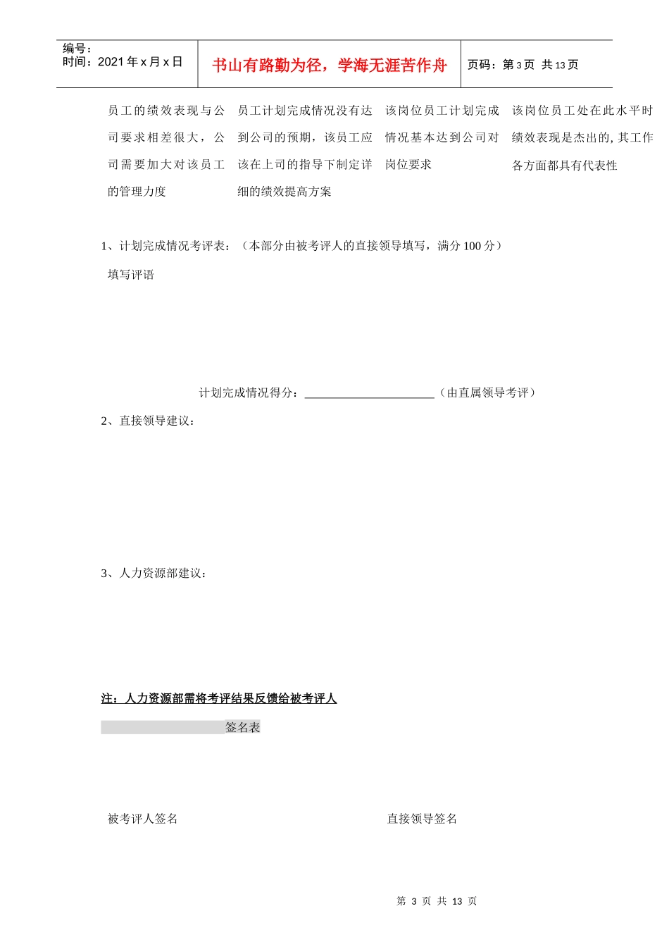 某公司绩效考核表_第3页