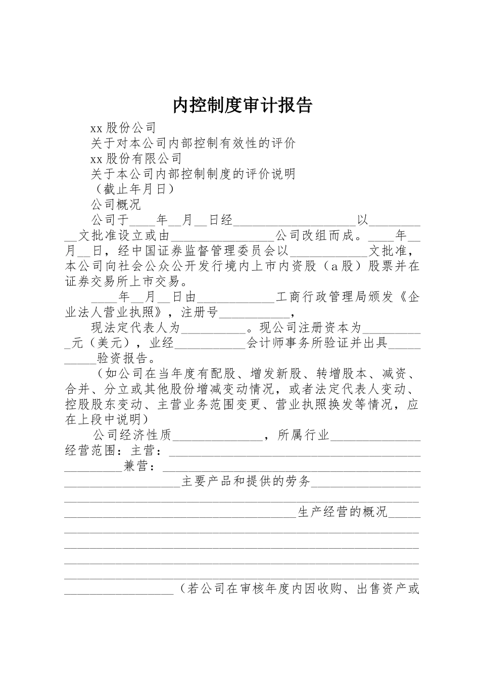 内控规章制度审计报告_第1页