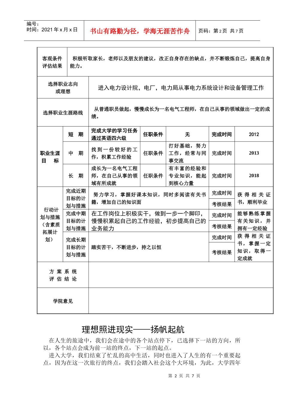 职业生涯规划设计大赛_第2页