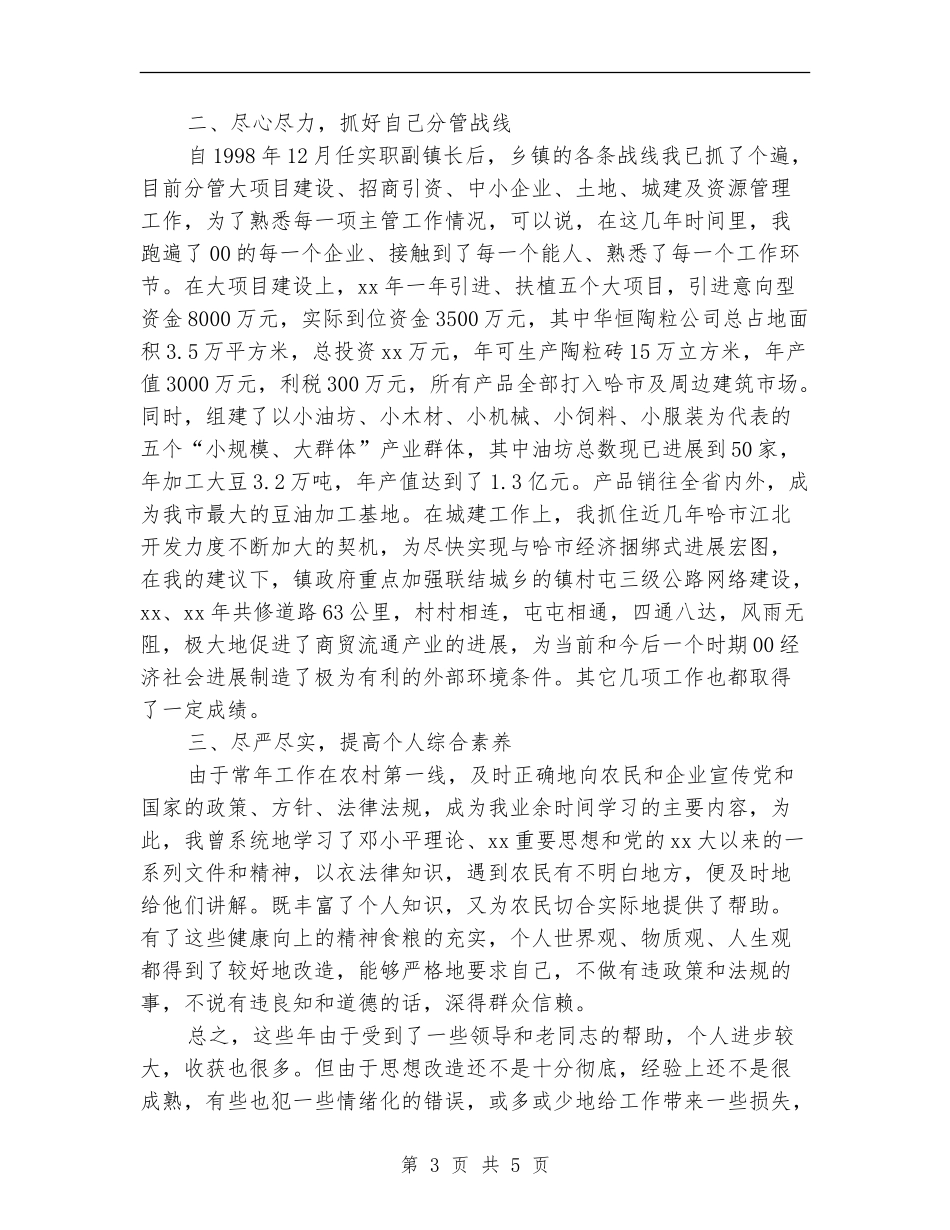 2024年副镇长年终工作总结最新_第3页
