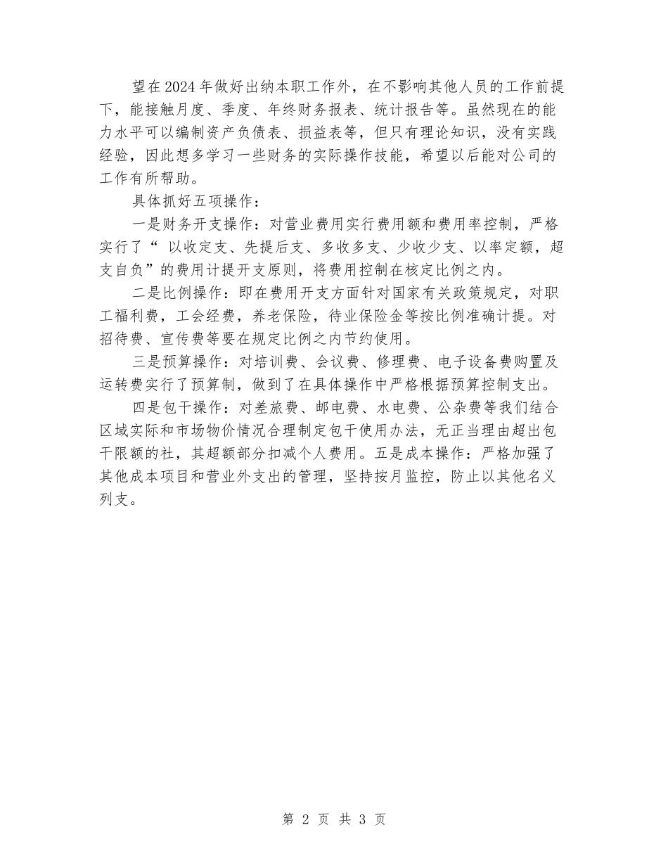 2024年财务经理工作计划结尾_第2页
