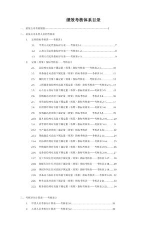 考核一：公司绩效考核全套流程表格