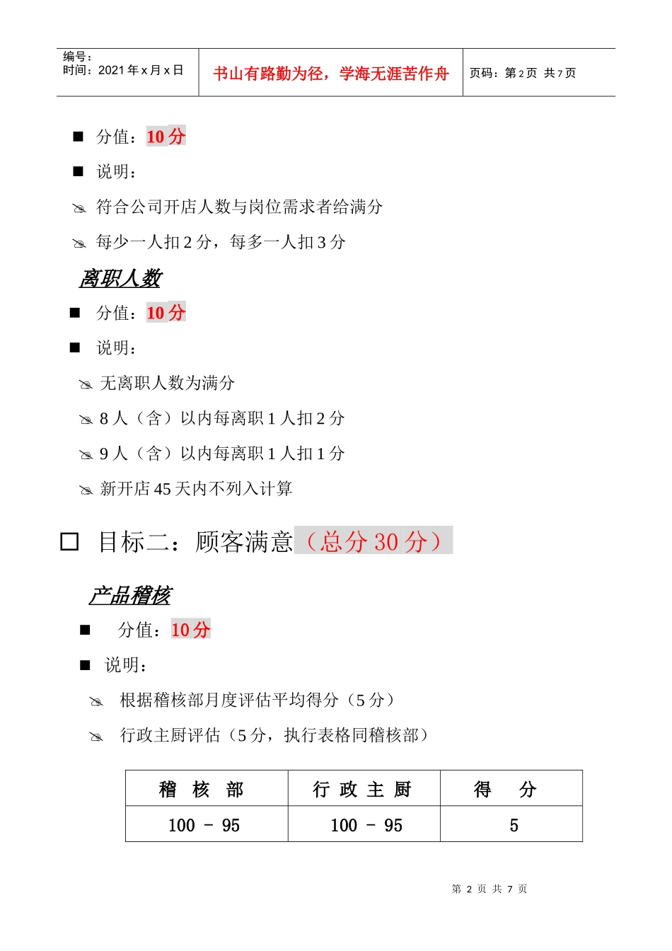 烘培事业处绩效考核办法_第2页