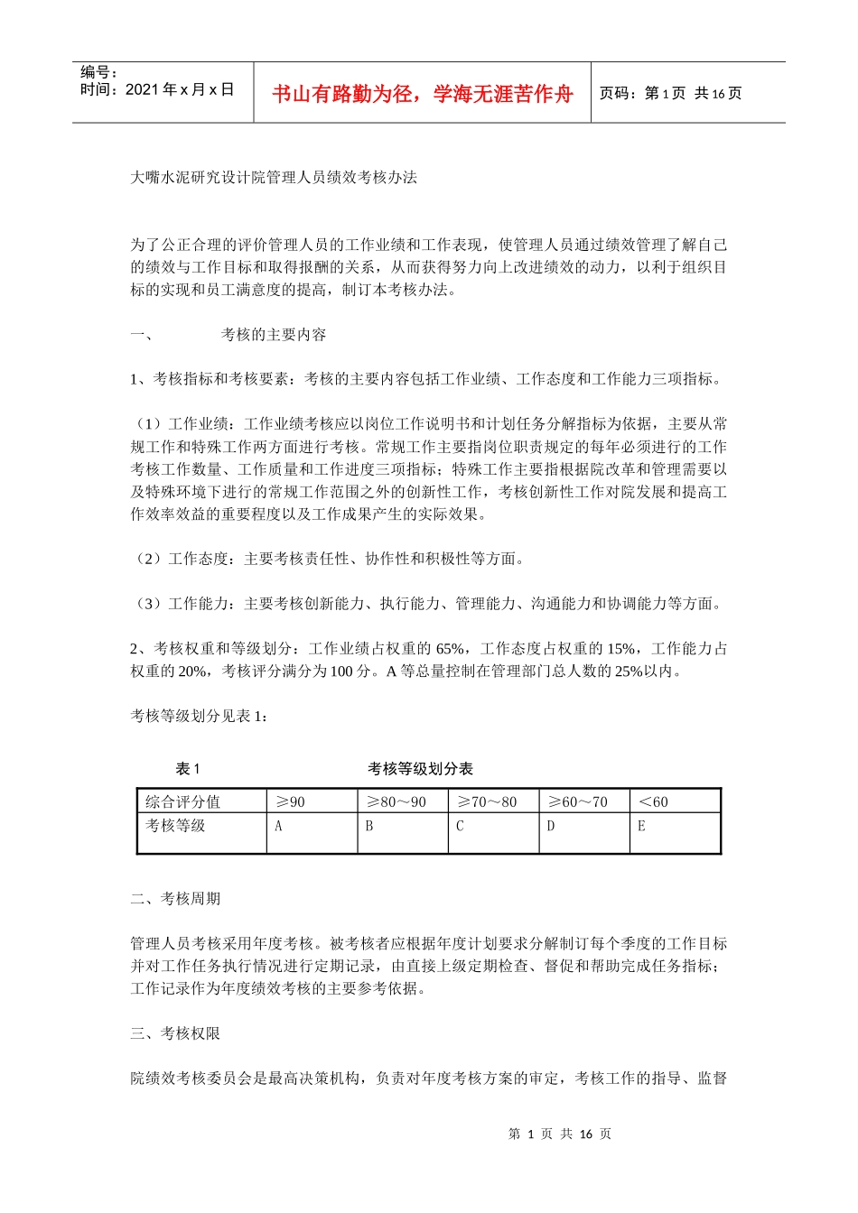 某研究院考核办法_第1页