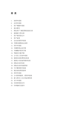 行政人事实用表格