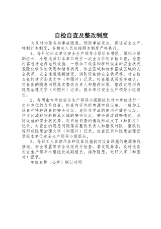 自检自查及整改规章制度  (2)