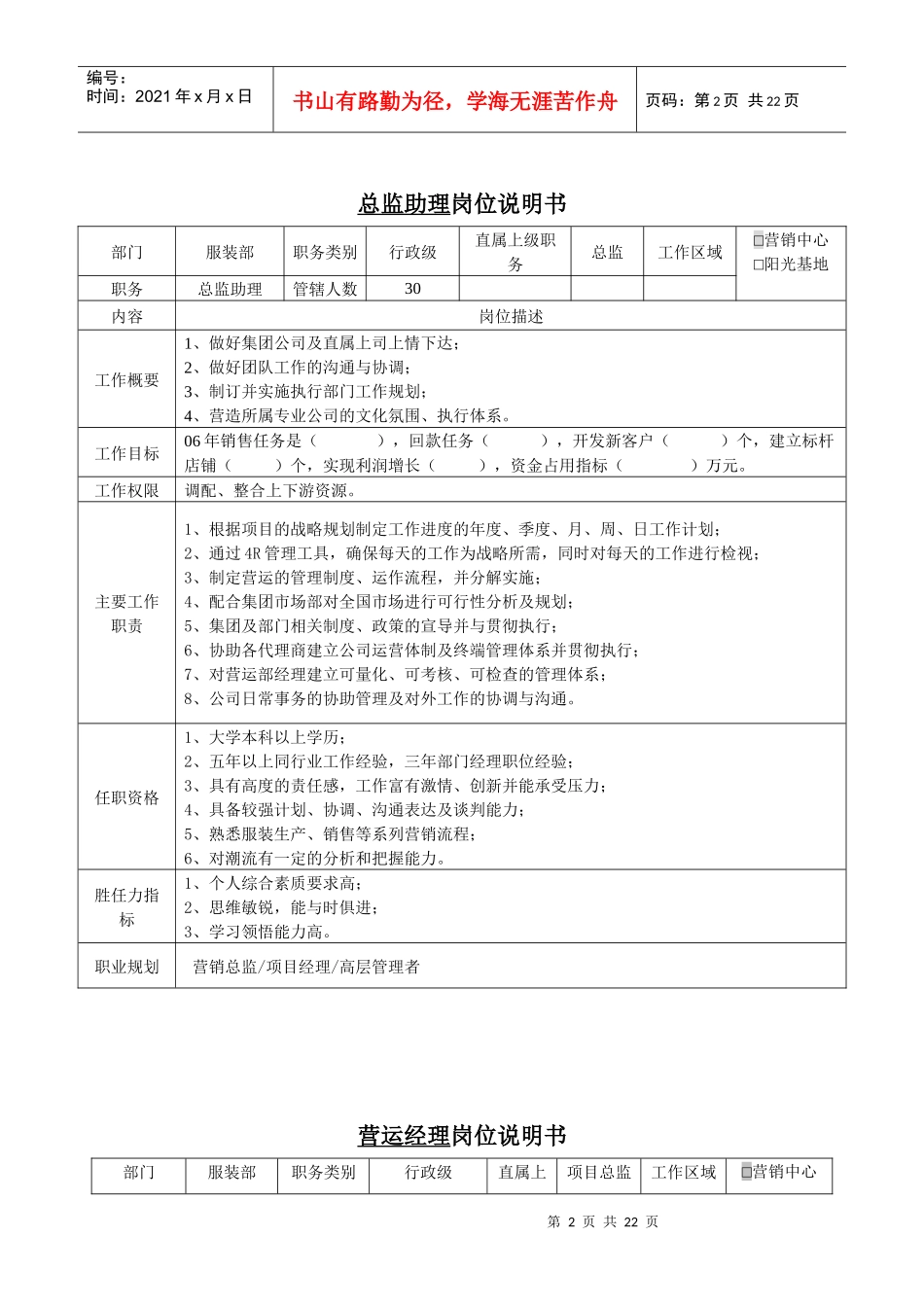 总监助理岗位说明书(doc25)(1)_第2页