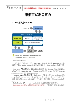 摩根面试准备要点(Java)