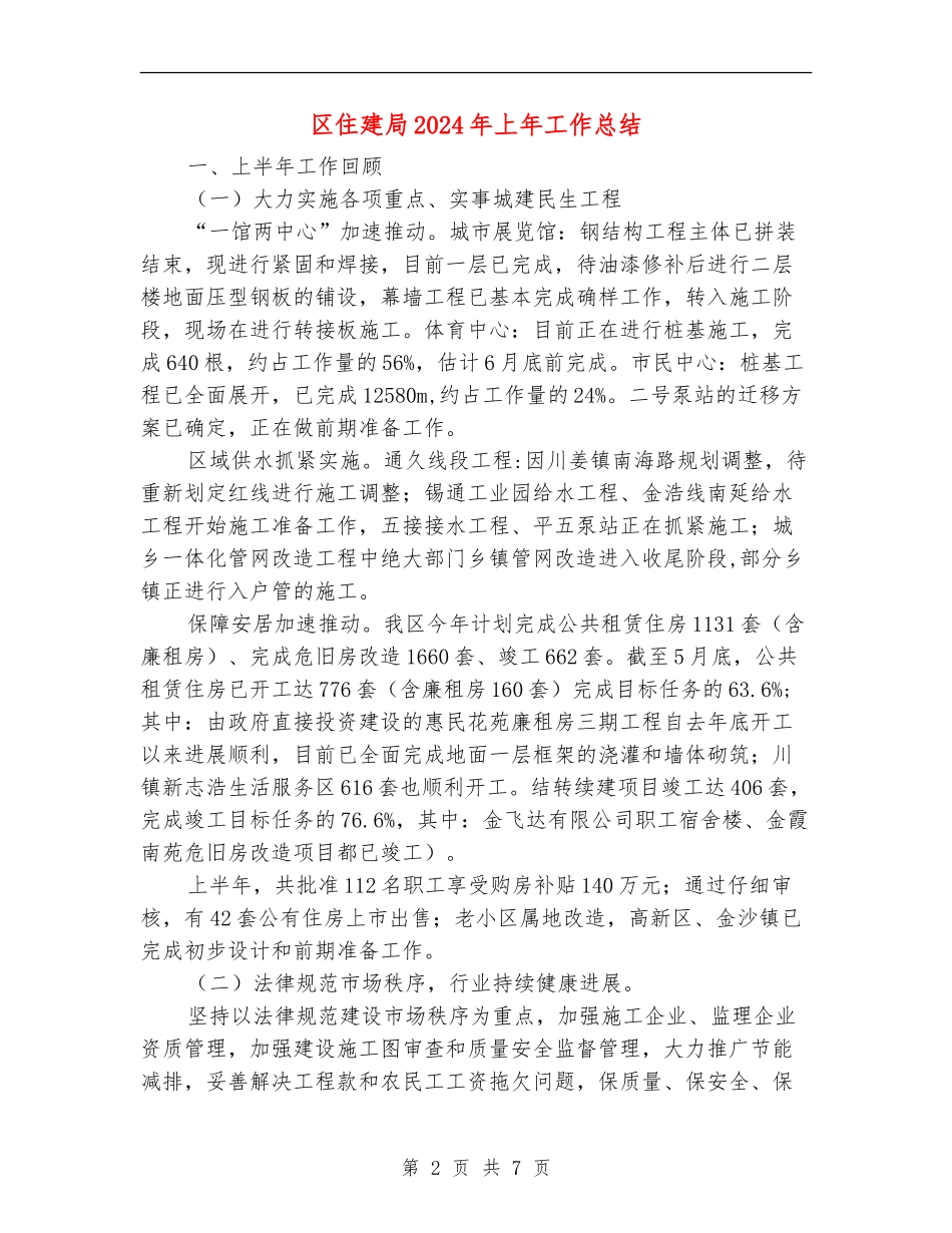 区住建局2024年上年工作总结_第2页