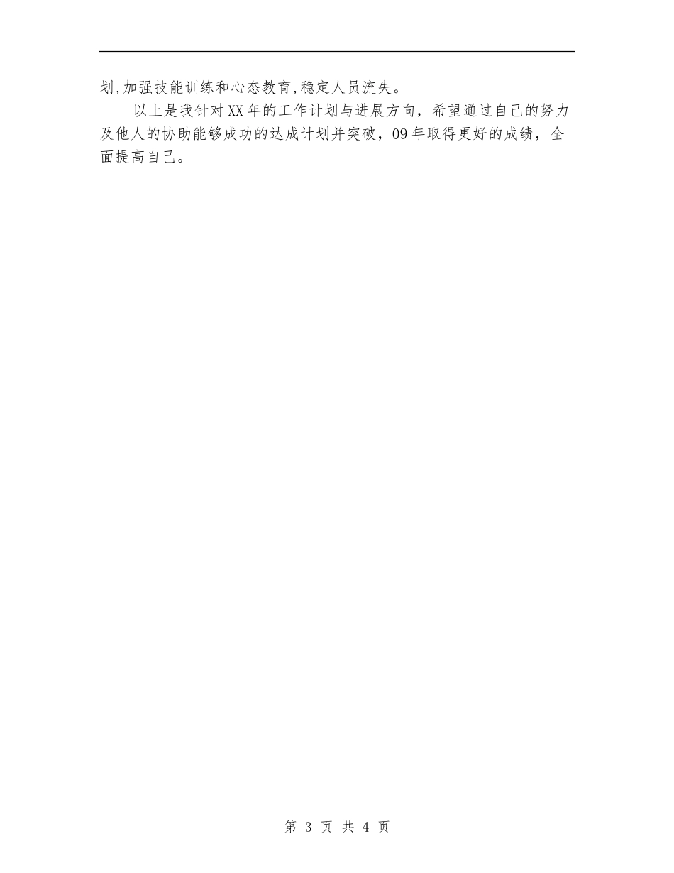 公司经验丰富的员工工作计划_第3页